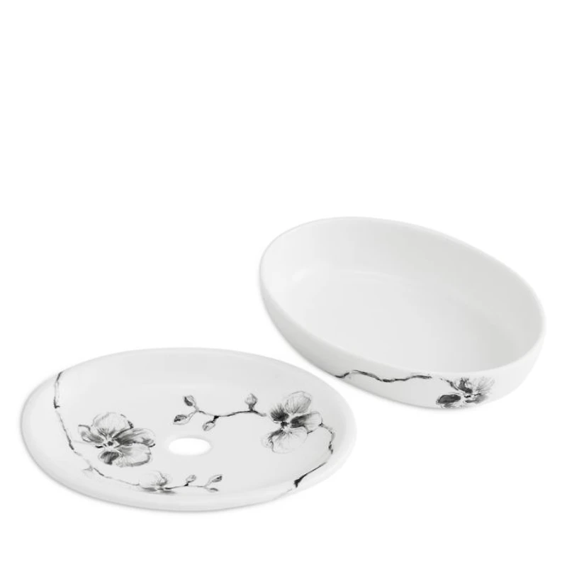 Orchid Porcelain Soap Dish