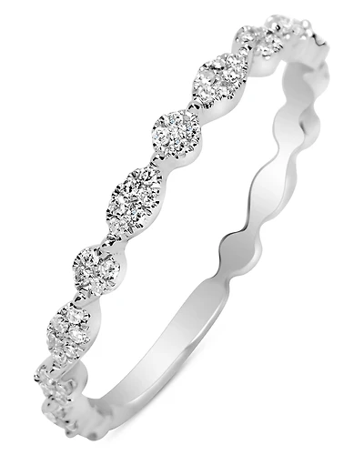 Meira T 14K White Gold Diamond Curve Ring
