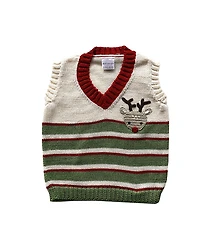 Melange Collection Unisex Knit Reindeer Vest