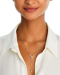 Diamond Scatter Lariat Necklace in 14K Yellow Gold, 1.0 tcw