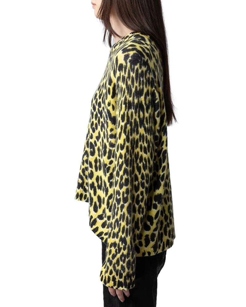 Markus Cashmere Leopard Print Sweater