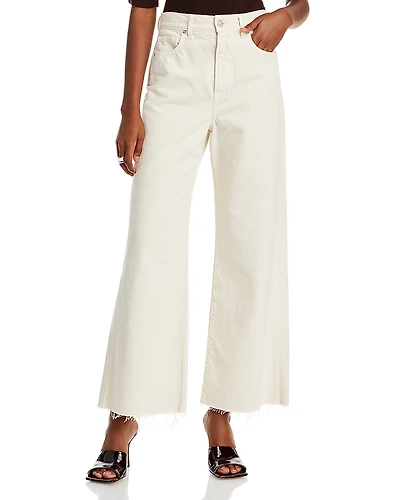 Veronica Beard Taylor Cropped Wide Leg Jeans
