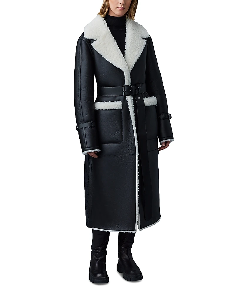 Mackage Sabreen Shearling Belted Down Coat