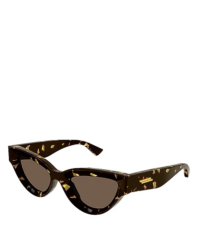 Bottega Veneta Edgy Cat Eye Sunglasses, 53mm