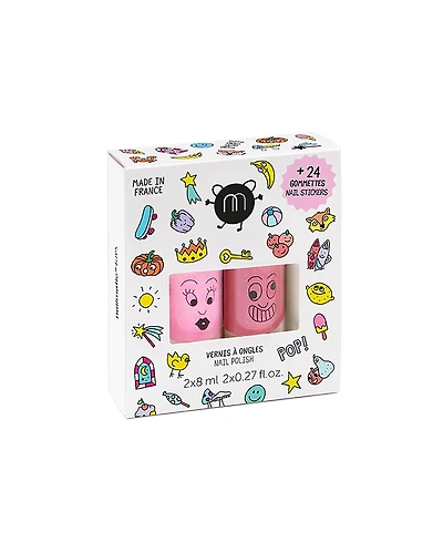 Nailmatic Nail Polishes and Stickers Set Pop - Ages 3-10
