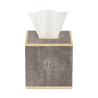 Faux Shagreen Tissue Box Cover