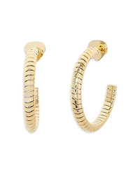 Marina B 18K Yellow Gold Trisolina Segmented Large Hoop Earrings