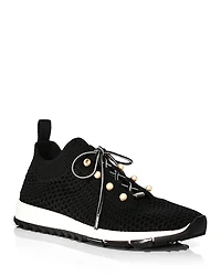 Jimmy Choo Women's Veles Crochet Knit Low Top Sneakers