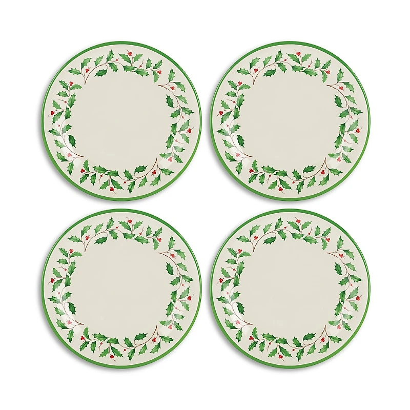Lenox Holiday 4 Piece Melamine Dinner Plate Set