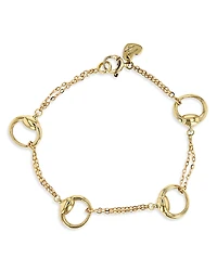 Alberto Milani 18K Yellow Gold Via Caneva Single Strand Horsebit Link Bracelet