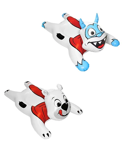 CocoNut Outdoor Character Snow Tube Polar Bear & Yeti Bundle - Ages 8+