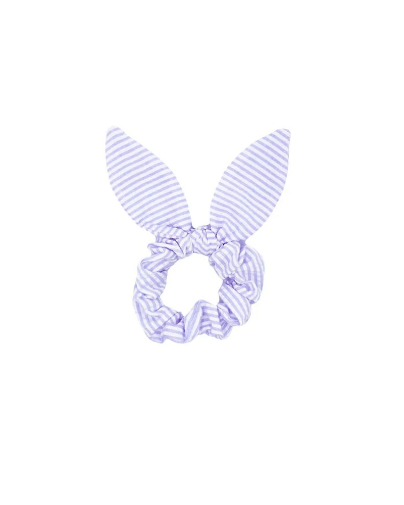 Girls' Lilly Lavender Seersucker Bow Scrunchie - Little Kid, Big Kid