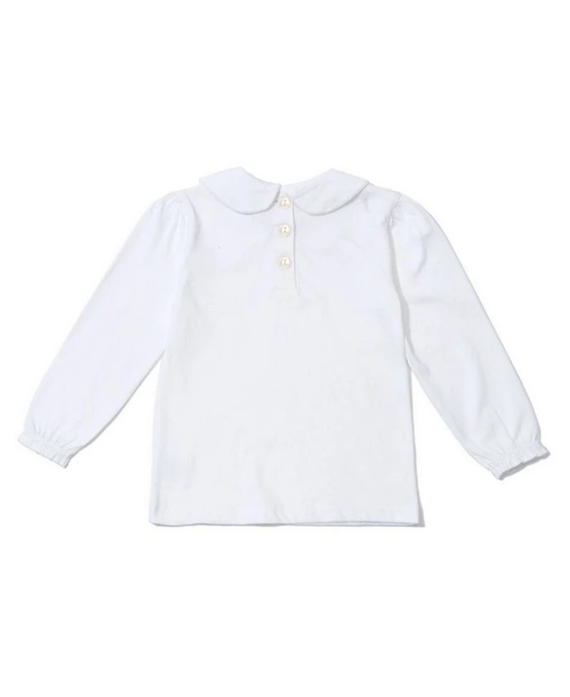 Girls White Peter Pan Collar Top - Baby, Little Kid, Big Kid