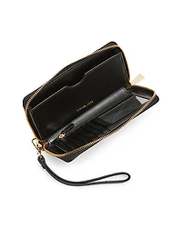 Multi-Function Flat Large Saffiano Leather Smartphone Wristlet