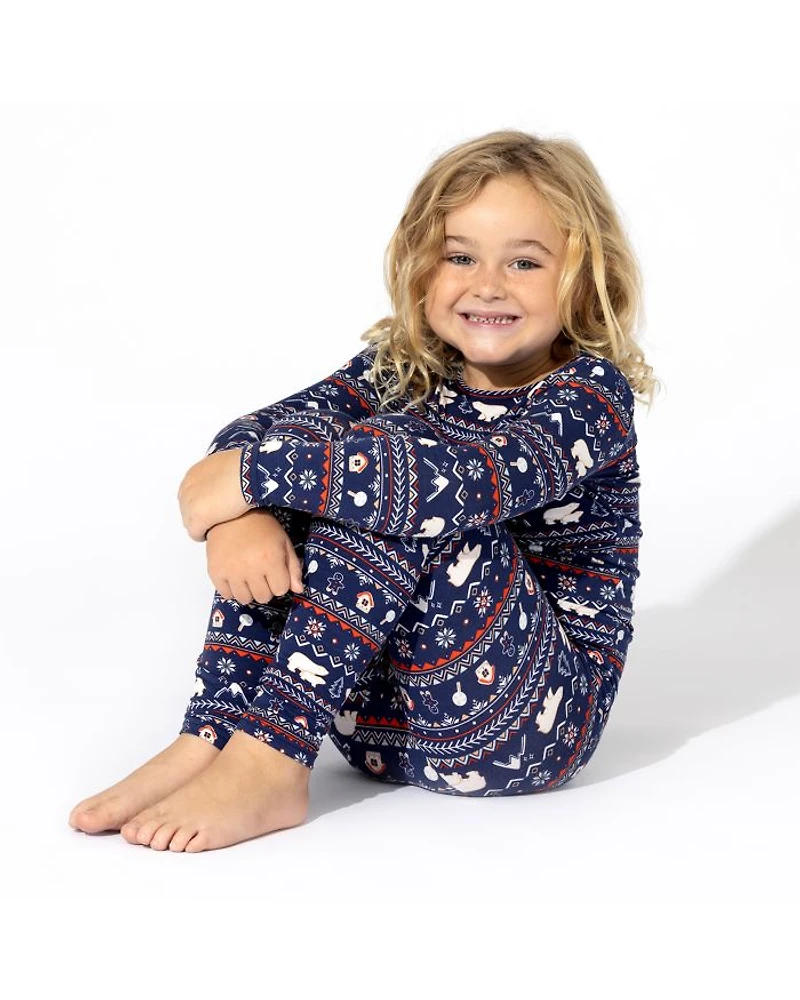 Unisex Polar Isle Print Pajama Set - Baby, Little Kid
