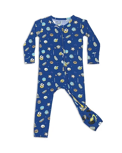 Unisex Hanukkah Cookies Print Convertible Footie - Baby, Little Kid