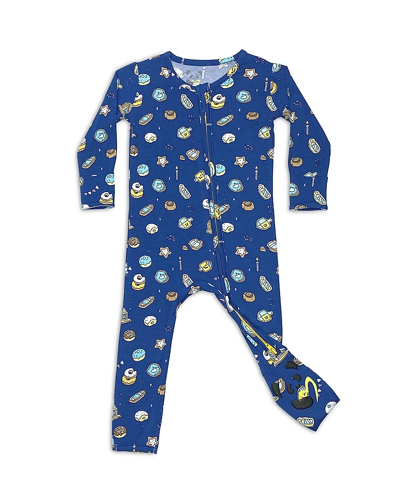 Bellabu Bear Unisex Hanukkah Cookies Print Convertible Footie - Baby