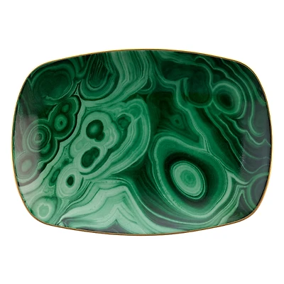 L'Objet Malachite Rectangular Tray - Small