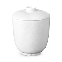 L'Objet Han White Sugar Bowl with Lid