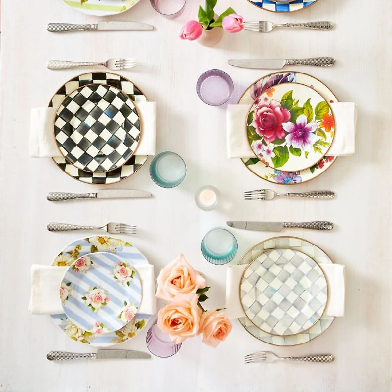 Courtly Check Enamel Salad Plate