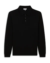 Trafford Merino Wool Slim Fit Long Sleeve Polo Shirt