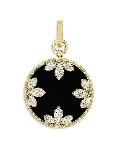 Roberto Coin 18K Yellow Gold Medallion Diamond & Mother of Pearl Pendant