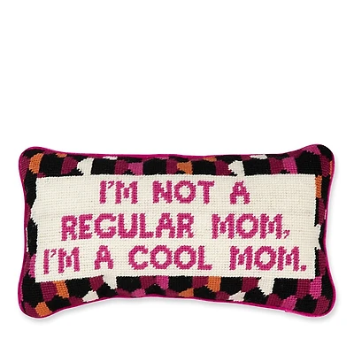 Furbish Studio Cool Mom Needlepoint Decorative Pillow