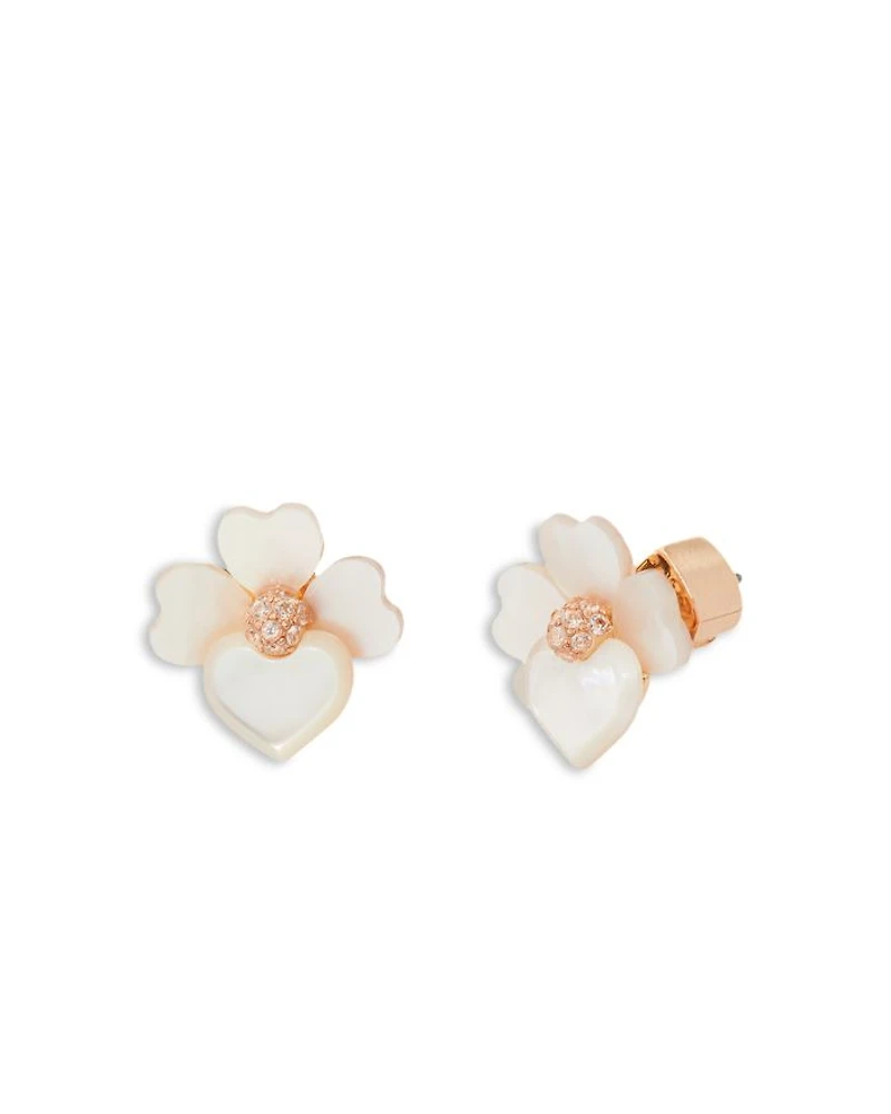 Precious Pansy Stud Earrings