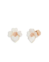 Precious Pansy Stud Earrings