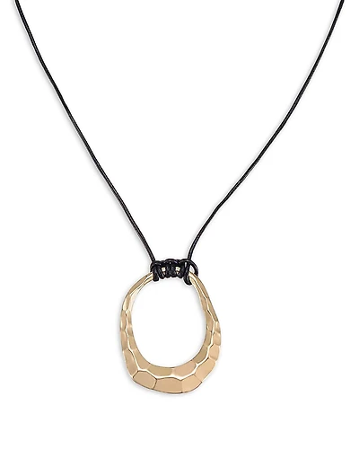 Ettika Hammered Loop Pendant Necklace