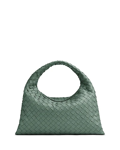Bottega Veneta Hop Intrecciato Leather Shoulder Bag