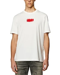Diesel T-Just-N4 Flocked Logo Graphic Tee