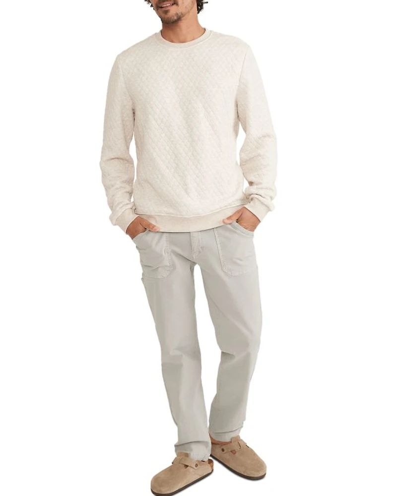 Corbet Quilted Crewneck Sweater