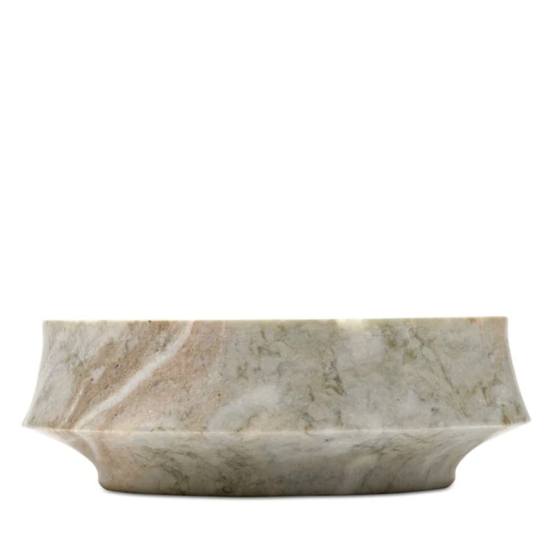 x Kelly Wearstler Dune Light Brown Medium Marble Footed Bowl