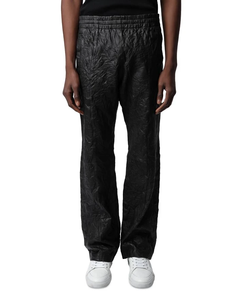 Pacha Crinkle Leather Pants