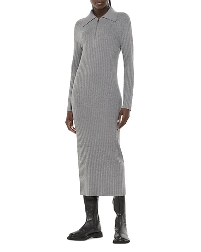 Whistles Bonnie Quarter Zip Sweater Dress