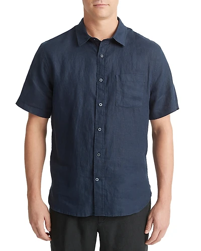 Vince Short Sleeve Linen Shirt