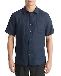 Vince Short Sleeve Linen Shirt