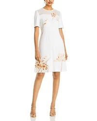 Misook Floral Print Shift Dress