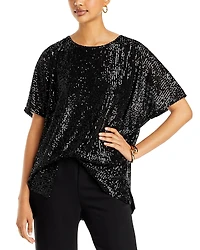 Caroline Rose Sequin Caftan Top