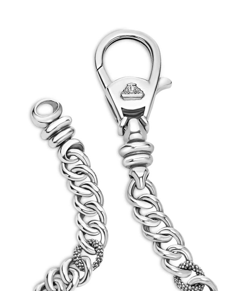 Men's Sterling Silver Anthem Curb Link Chain Necklace/Key Chain - Exclusive