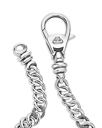 Men's Sterling Silver Anthem Curb Link Chain Necklace/Key Chain - Exclusive