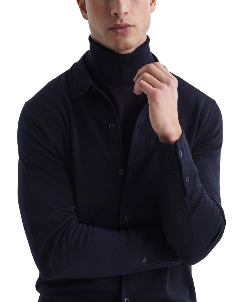 Forbes Wool Slim Fit Button Down Cardigan