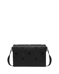 Klassik Small Maxi Monogram Embossed Leather Messenger Bag