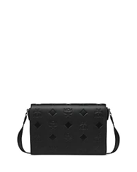 Mcm Klassik Small Maxi Monogram Embossed Leather Messenger Bag