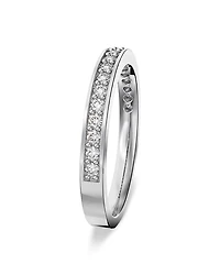 Rare Pavé Stack Ring Rhodium Plated