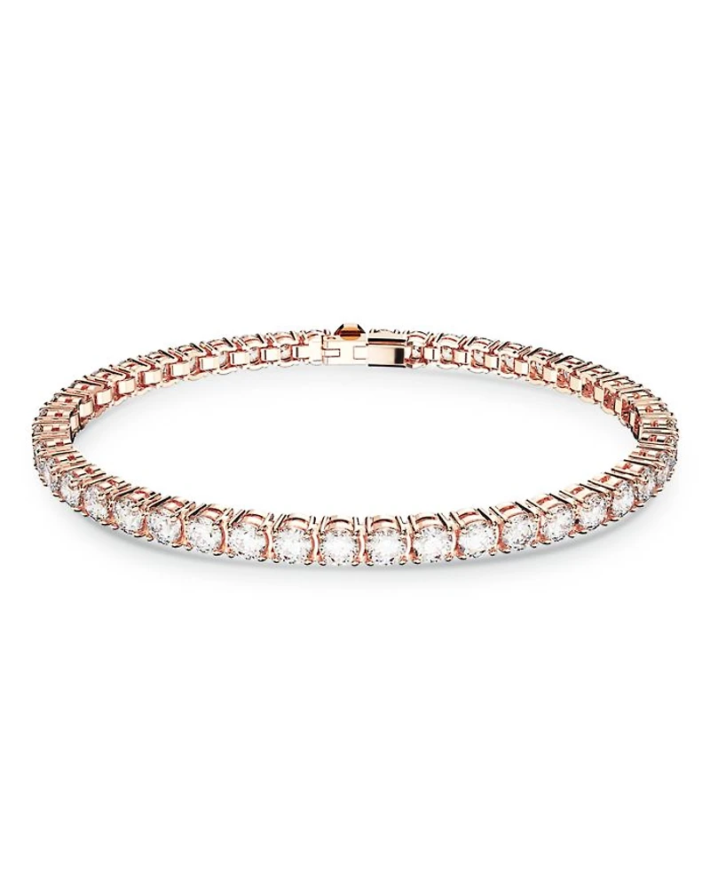 Matrix Tennis Bracelet Rose Gold Tone
