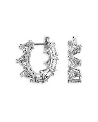 Swarovski Matrix Triangle Cut Small Hoop Earrings