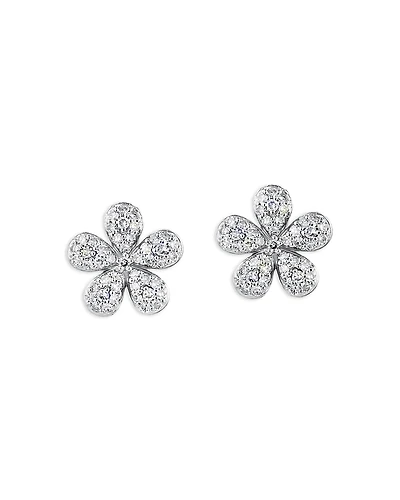 Phillips House 14K Yellow Gold Diamond Forget Me Not Petite Pave Stud Earrings