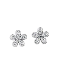 Phillips House 14K Yellow Gold Diamond Forget Me Not Petite Pave Stud Earrings